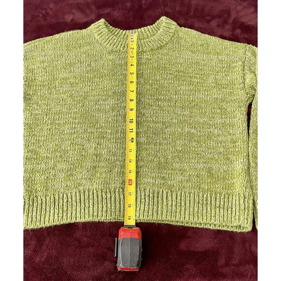 Goodthreads Women's Marled Long Sleeve Crewneck Sweater, Olive Marl Size Large - Picture 11 of 16